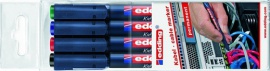 Набор маркеров для кабеля, для нанесения мелких букв,  0,3 мм, 4 цвета в наборе