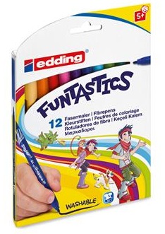 Набор фломастеров Funtastics, 1 мм, 12 цветов в наборе, картонная коробка