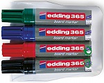 Набор маркеров для белых досок, клиновидный наконечник, 2-7 мм, 4 цвета в наборе