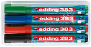 Набор флипчарт маркеров, клиновидный наконечник 1-5 мм, 4 цвета в наборе